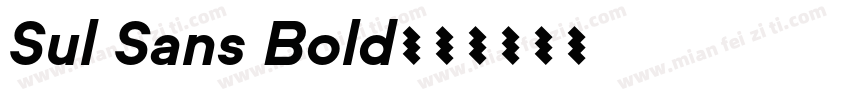 Sul Sans Bold字体转换